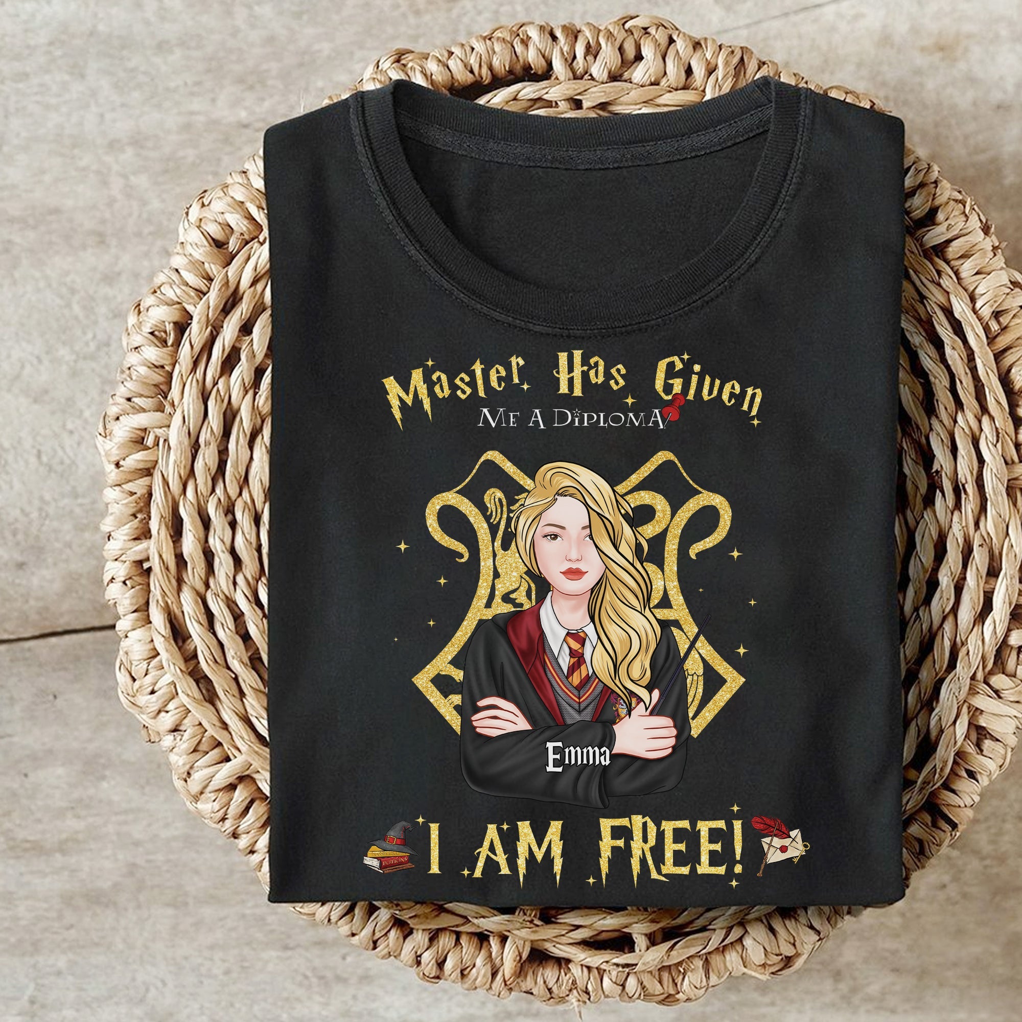 Personalized Harry Potter Graduation T-Shirt - Custom Name