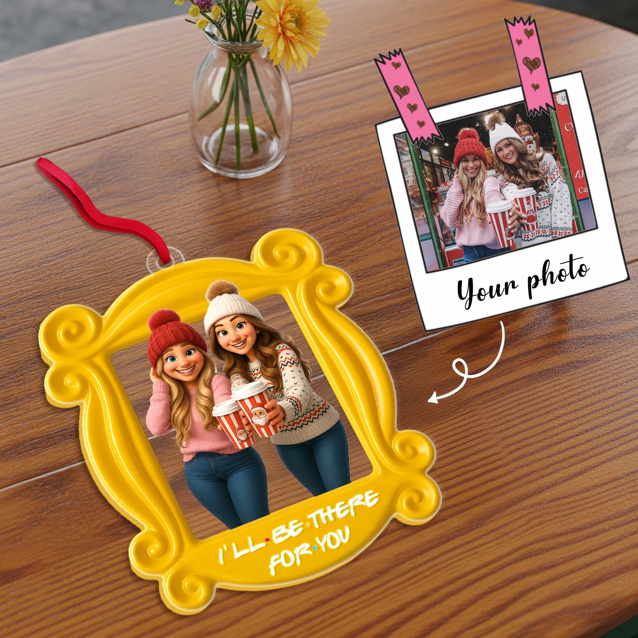 Custom Photo Bestie Ornament - A Unique Keepsake for Cherished Friends Ornament PopCulturePrints