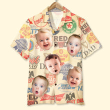 Load image into Gallery viewer, Personalized Hawaiian Shirt for Dad with Custom Baby Photos Hawaiian Shirts PopCulturePrints
