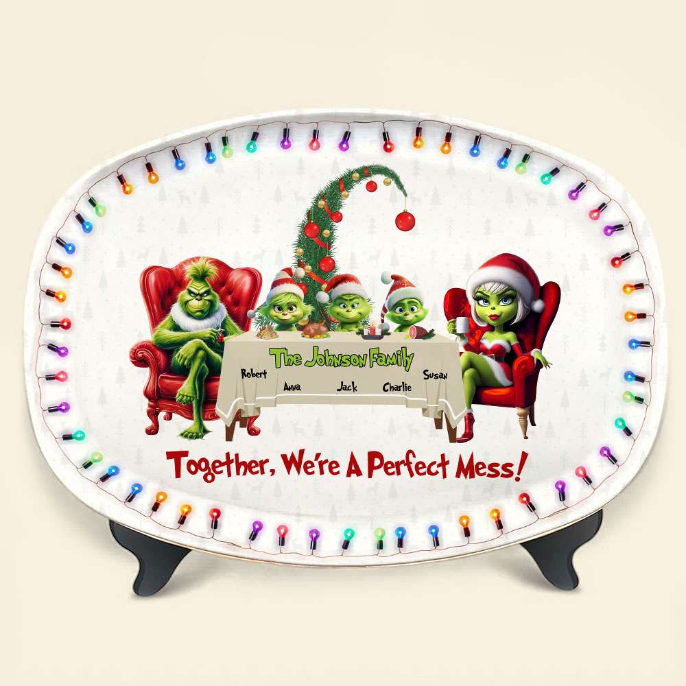 Personalized Family Christmas Resin Plate - Perfect Festive Joy Plates PopCulturePrints