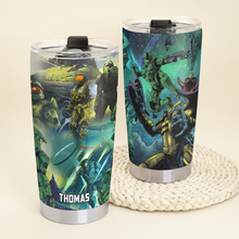Load image into Gallery viewer, Personalized Halo Infinite Sci-Fi Artwork Hawaiian Tumbler - 20oz Tumbler Cup PopCulturePrints
