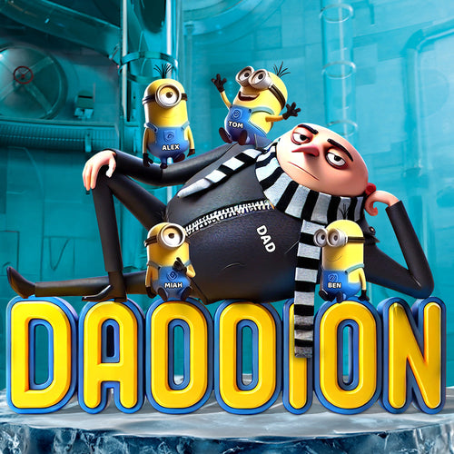 “Celebrate the Best Dad Ever!” - Personalized Daddion Acrylic Plaque - Gift for Dad, Grandpa & All Father Figures Shaped Plaques PopCulturePrints