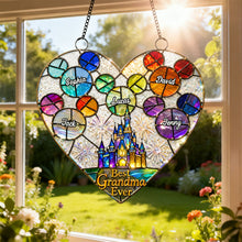 Load image into Gallery viewer, "Best Grandma Ever" - Customizable Suncatcher Ornament - Perfect Gift for Grandma and Mom Ornament PopCulturePrints
