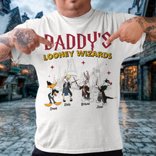 Load image into Gallery viewer, Personalized Daddy&#39;s Looney Wizards T-Shirt
