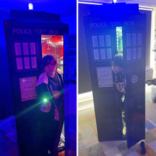 Load image into Gallery viewer, Police Box Themed Door Cover for Movie Fans - Custom Print Door Covers PopCulturePrints
