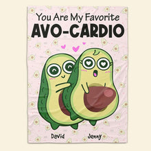 Load image into Gallery viewer, Personalized Avo-Cardio Blanket for Couples Blanket PopCulturePrints
