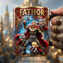 Load image into Gallery viewer, “FATHER: The Indestructible Dad” - Personalized Magic Mug Gift for Dads, Grandpas, and More Coffee Mug PopCulturePrints
