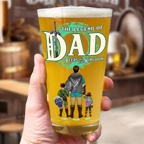 Legendary Dad Personalized Beer Glass - Perfect Father's Day Gift Beer Glasses PopCulturePrints