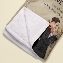 Load image into Gallery viewer, Personalized Wizard Love Blanket for Couples
