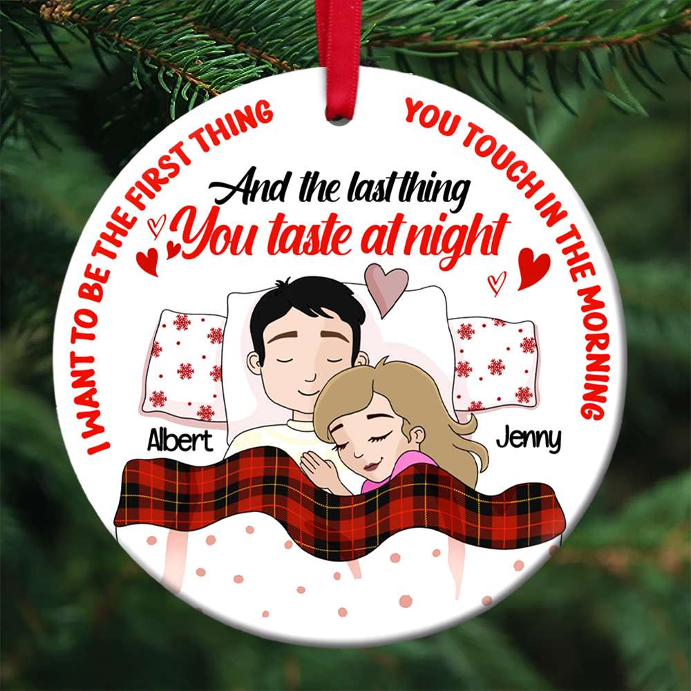 Personalized Ceramic Ornament for Couples - Sweet Dreams Design | Valentine's Day Gifts Ornament PopCulturePrints