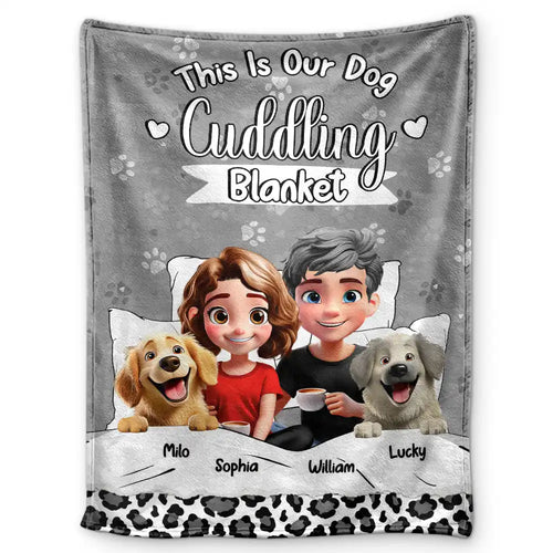 Cuddle Up with Love: Our Dog Cuddling Blanket - Personalized Fleece Blanket for Pet Lovers Fleece Blanket PopCulturePrints