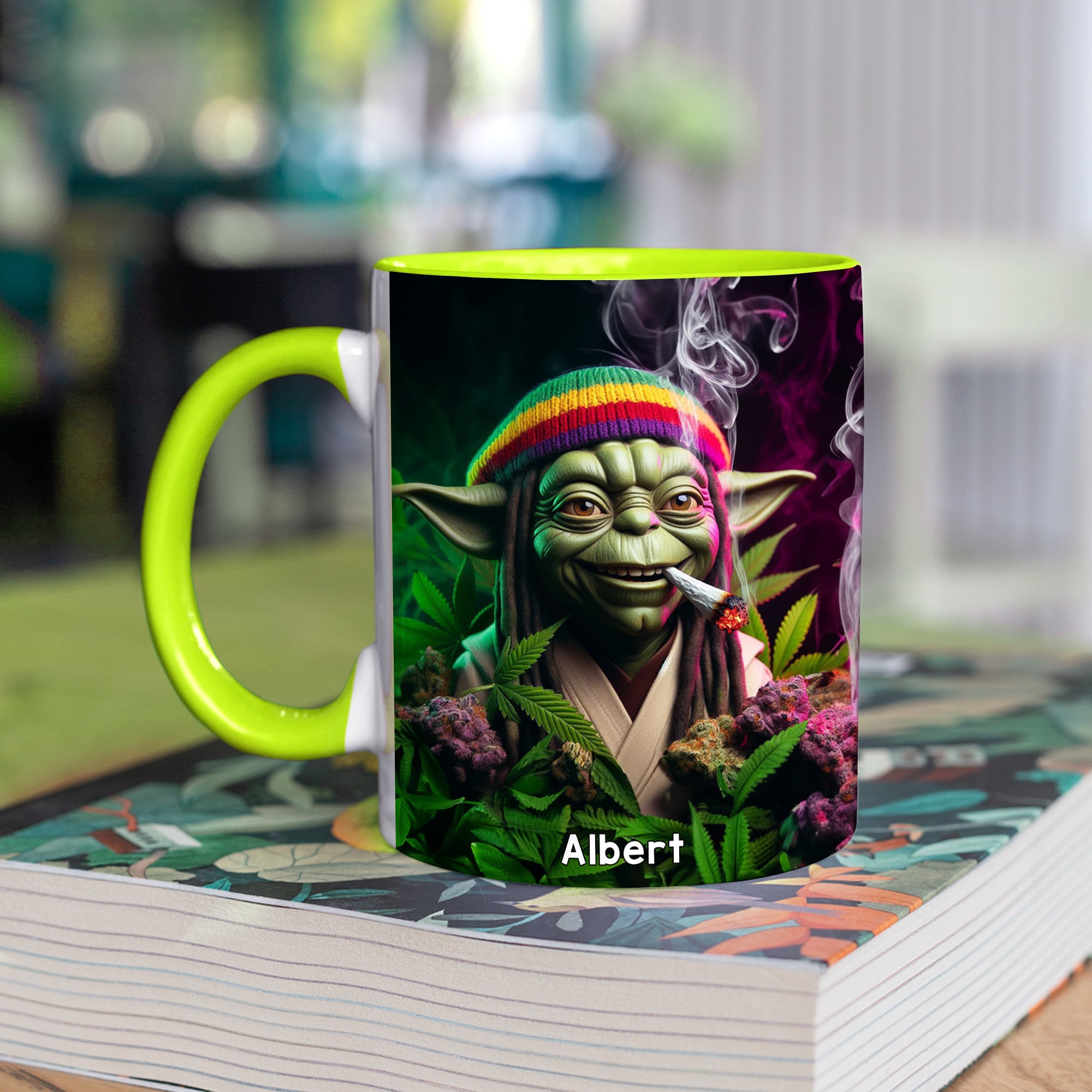 Personalized Rasta Jedi Weed Lover Coffee Mug Coffee Mug PopCulturePrints