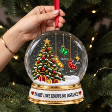 Load image into Gallery viewer, Family Love Knows No Distance - Personalized Christmas Ornament Gift for Family &amp; Friends Ornament PopCulturePrints
