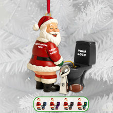 Load image into Gallery viewer, Funny Santa Christmas Ornament - Personalized Gift for Sports Lovers Ornament PopCulturePrints
