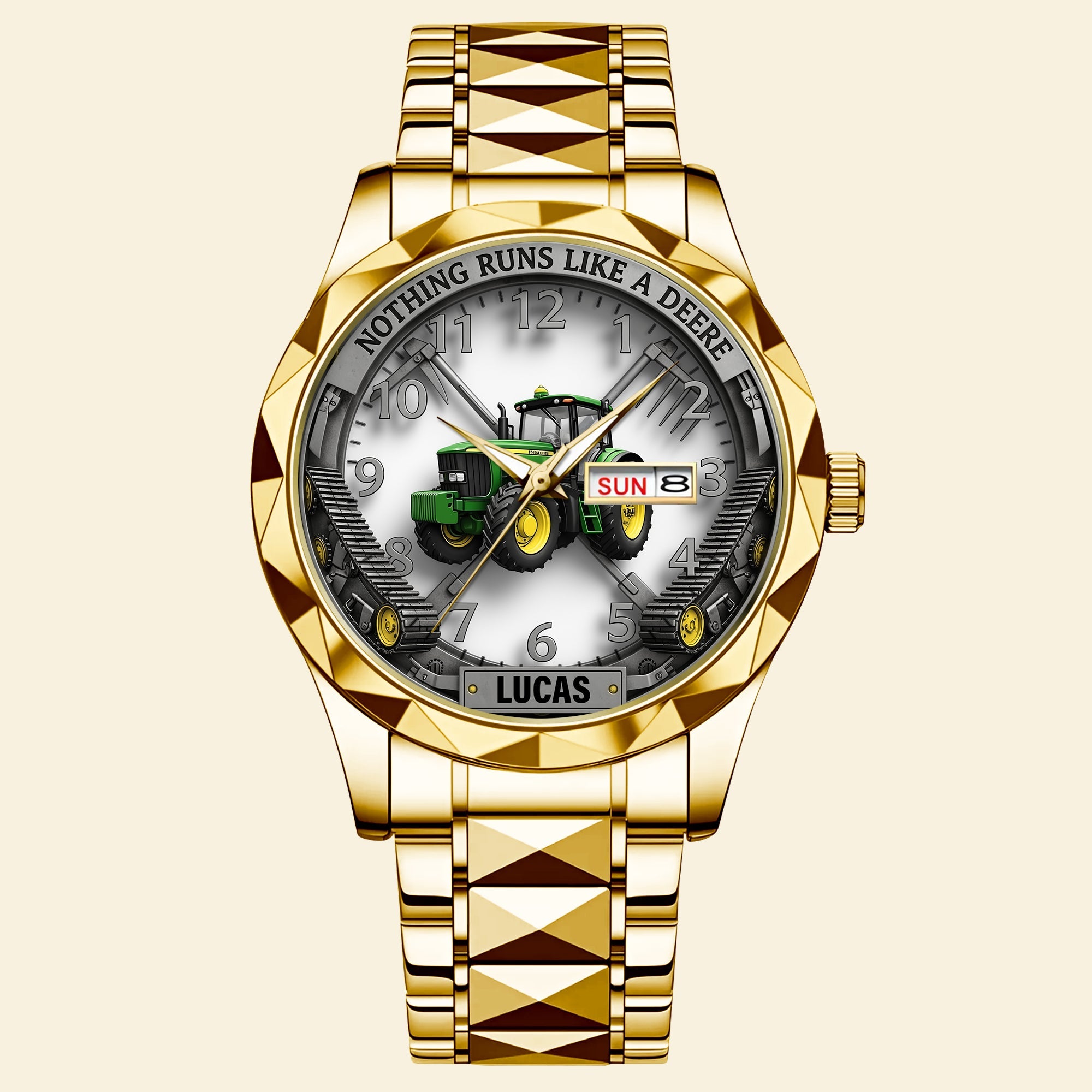 Nothing Runs Like A Deere - Personalized Men's Watch for Tractor Lovers Men's Watch PopCulturePrints