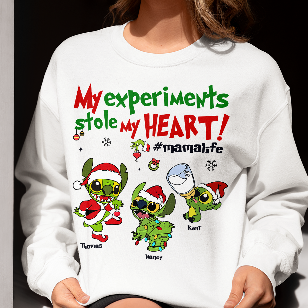 Customizable "My Experiments Stole My Heart" Mom Shirt