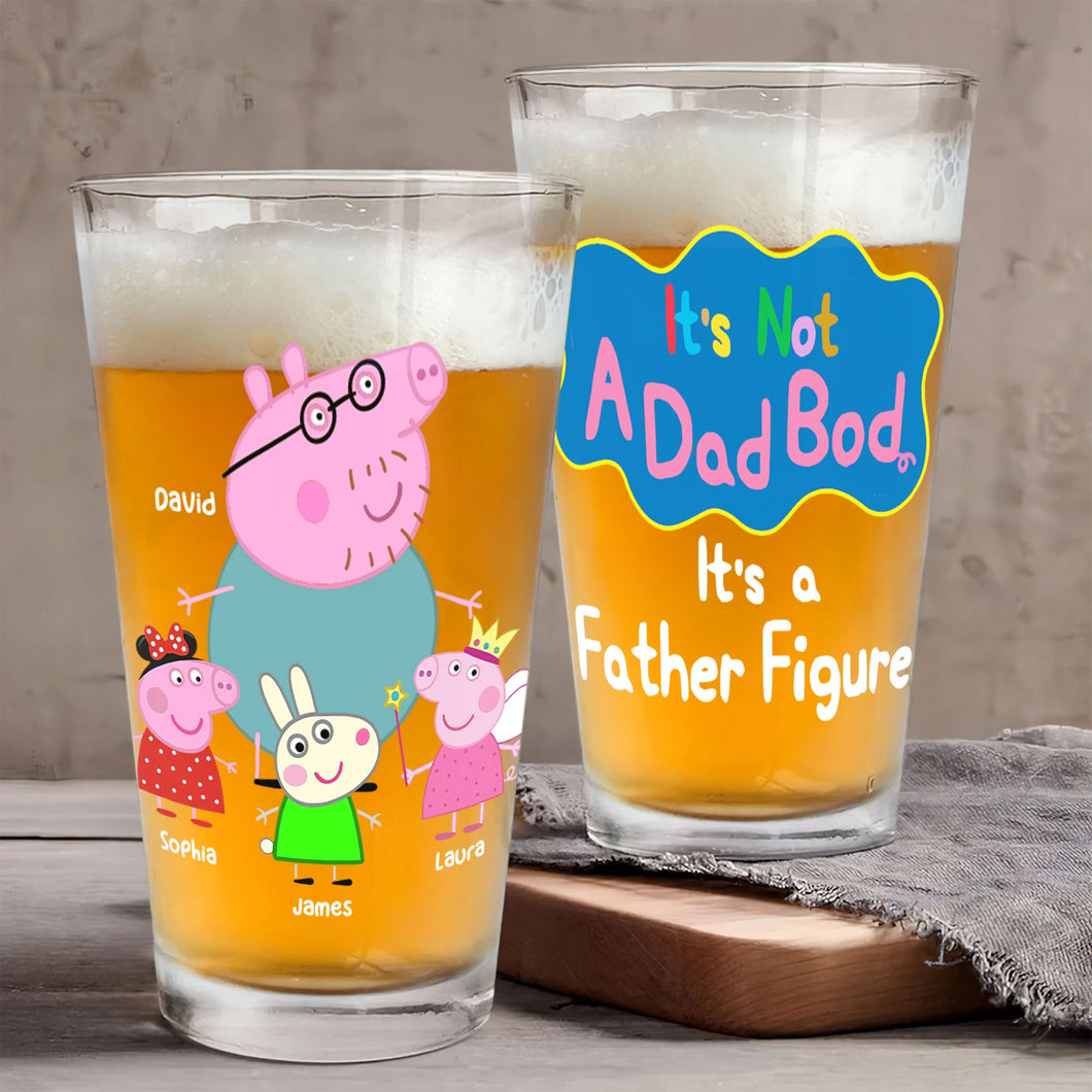 Personalized 'Father Figure' Beer Glass for Dad Beer Glasses PopCulturePrints
