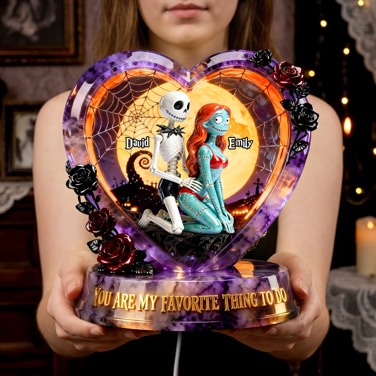 You Are My Favorite Thing To Do - Naughty Soulmates Acrylic Light Box - Personalized Gifts for Couples