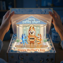Load image into Gallery viewer, “For the Best Mom in the Wild” - Predator Mom and Cubs Acrylic Plaque - Personalized Gift for Moms and Grandmas Light Box PopCulturePrints
