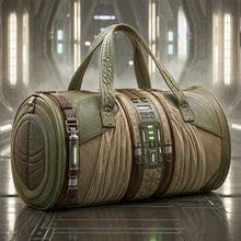 Load image into Gallery viewer, Explore the Cosmos: Space Speed Quilted Duffle Bag - Personalized Gift for Adventurers Quilted Duffle Bag PopCulturePrints
