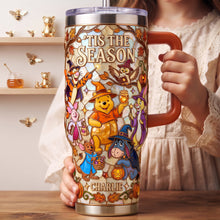 Load image into Gallery viewer, 'Tis The Season Colorful 40oz Tumbler - Personalized Gift for Friends, Family, and Halloween Lovers
