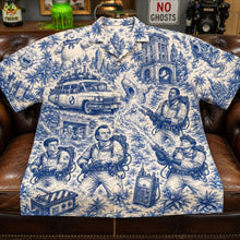 Load image into Gallery viewer, "Unleash Your Inner Ghostbuster!" - Personalized Paranormal Hawaiian Shirt - Custom Gift for Fans of Pop Culture and Ghostly Adventures
