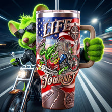 Load image into Gallery viewer, “Life Is a Journey” - Custom Speed Monster Tumbler - Perfect Gift for Hot Rod Lovers

