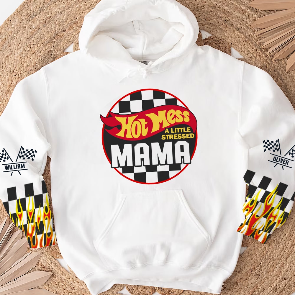 Personalized Hot Mess Mama Shirt - Custom Gift for Mother's Day