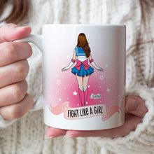 Load image into Gallery viewer, Personalized Feminist Empowerment Coffee Mug - Fight Like a Girl Coffee Mug PopCulturePrints

