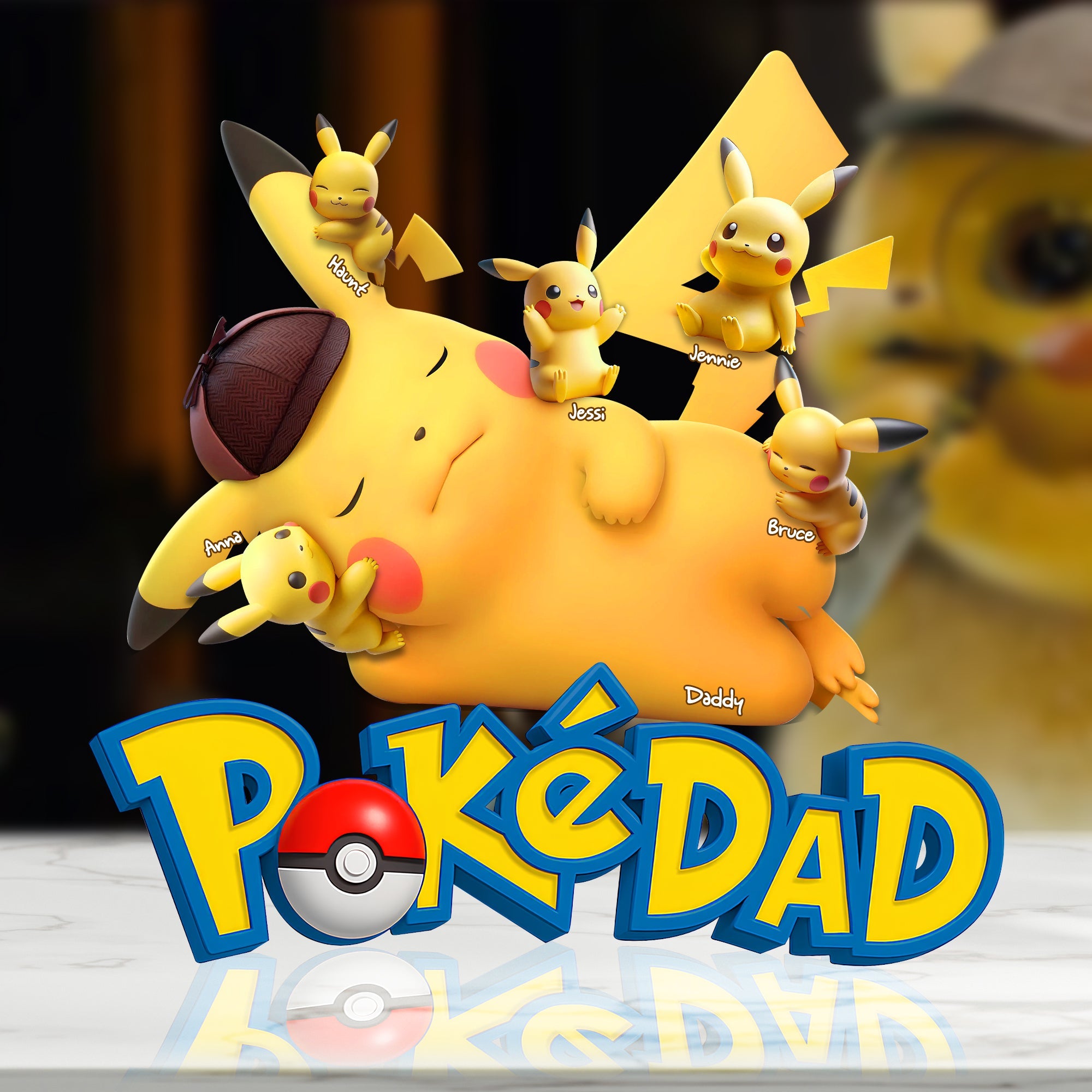 Make It Personal: Cute Creature Dad Acrylic Plaque - Unique Gift for Dads, Grandpas, and More! Shaped Plaques PopCulturePrints