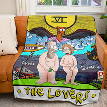 Load image into Gallery viewer, Custom Cartoon Couple Blanket - The Lovers Theme | Personalized Valentine&#39;s Day Gifts Blanket PopCulturePrints
