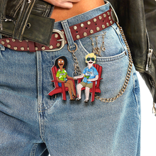 Load image into Gallery viewer, Personalized Couple Keychain - Unique Valentine&#39;s Day Gifts for Lovers Keychains PopCulturePrints
