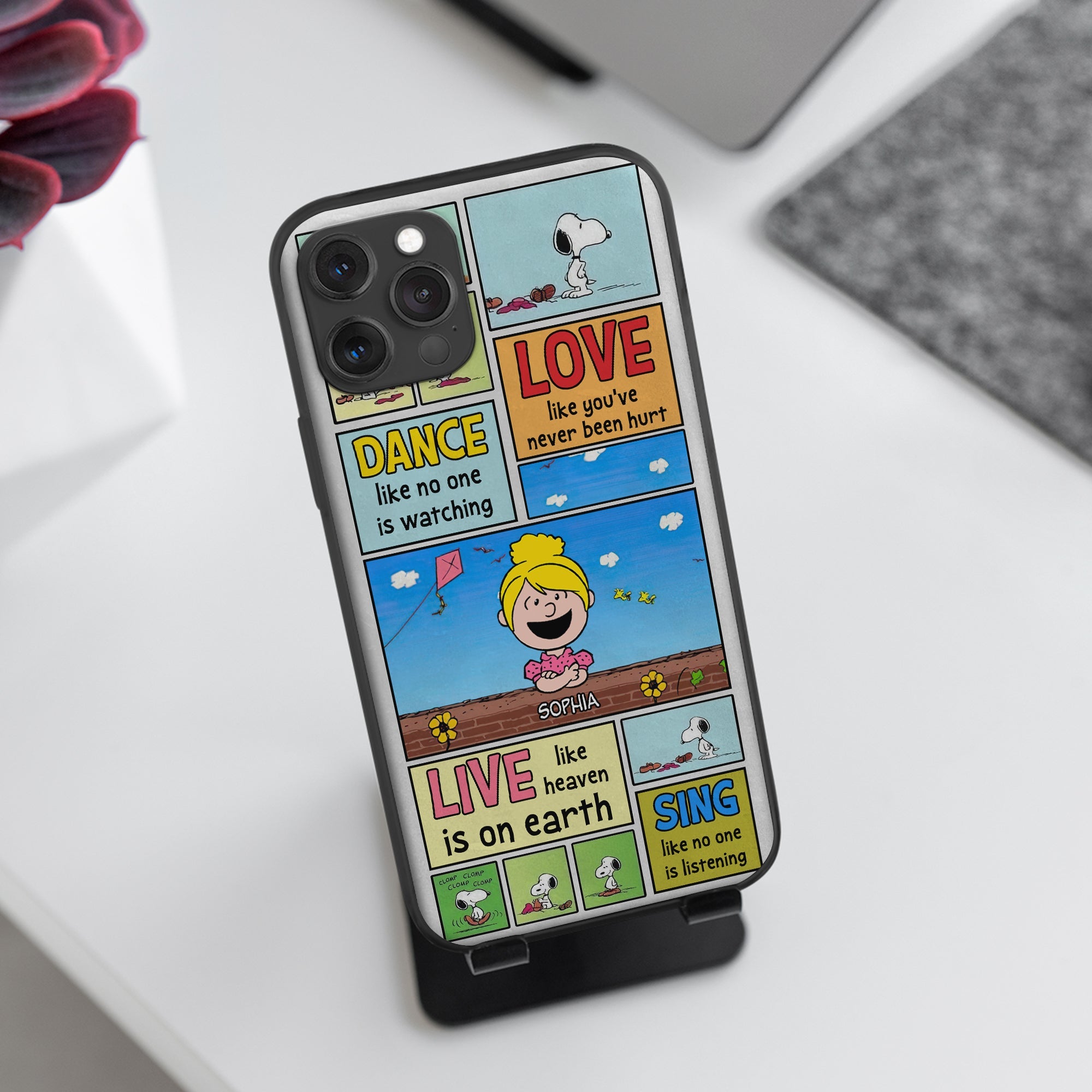 Personalized Cartoon-Themed Phone Case - Dance, Love, Live & Sing