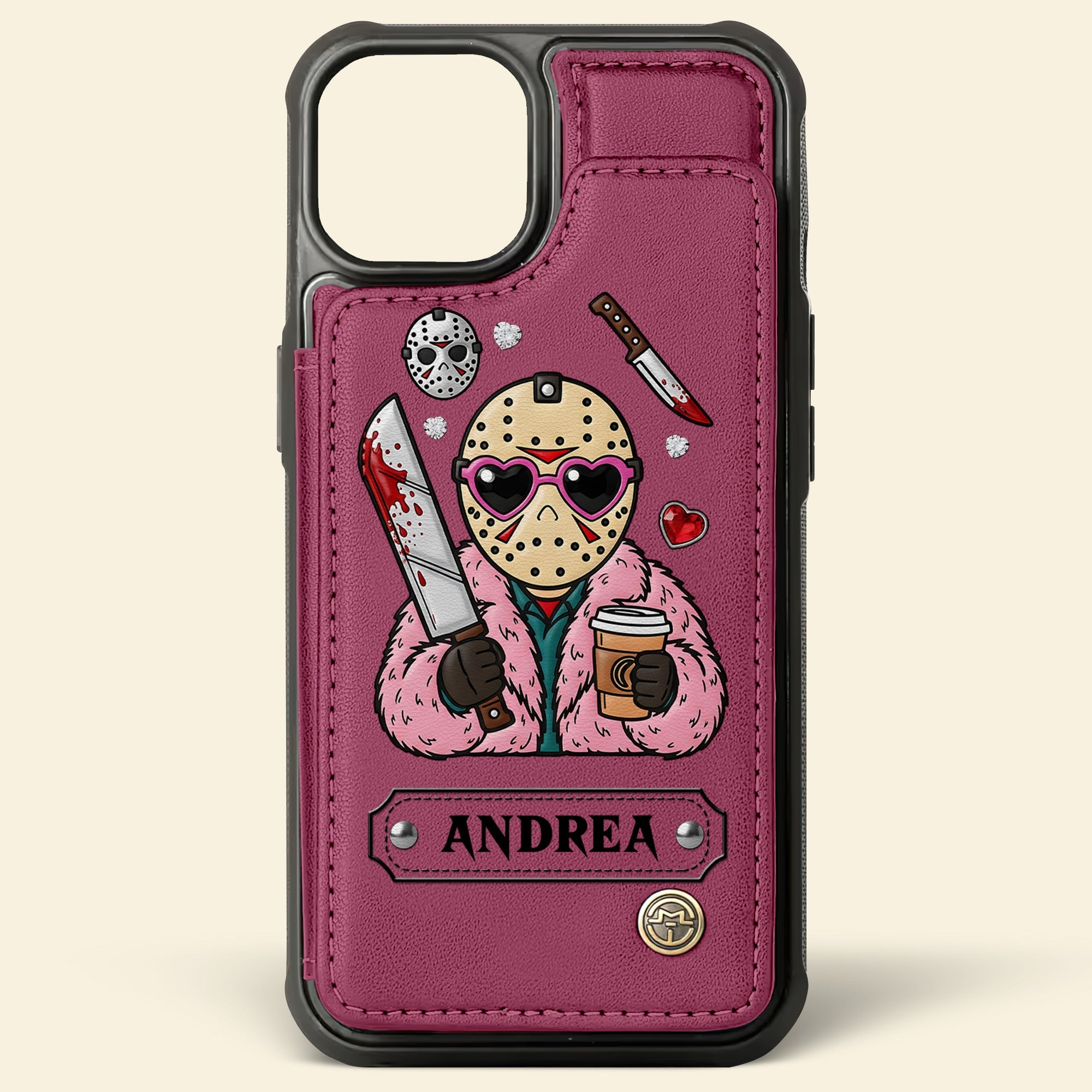 "Embrace Your Inner Horror!" - Horror Character Leather Flip Wallet Phone Case - Personalized Gift for Horror Lovers Phone Case PopCulturePrints