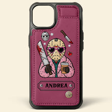 Load image into Gallery viewer, &quot;Embrace Your Inner Horror!&quot; - Horror Character Leather Flip Wallet Phone Case - Personalized Gift for Horror Lovers Phone Case PopCulturePrints
