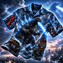 Load image into Gallery viewer, Unleash Your Inner Legend - Personalized Godzilla Hawaiian Shirt - Unique Gift for Fans and Collectors Hawaiian Shirts PopCulturePrints
