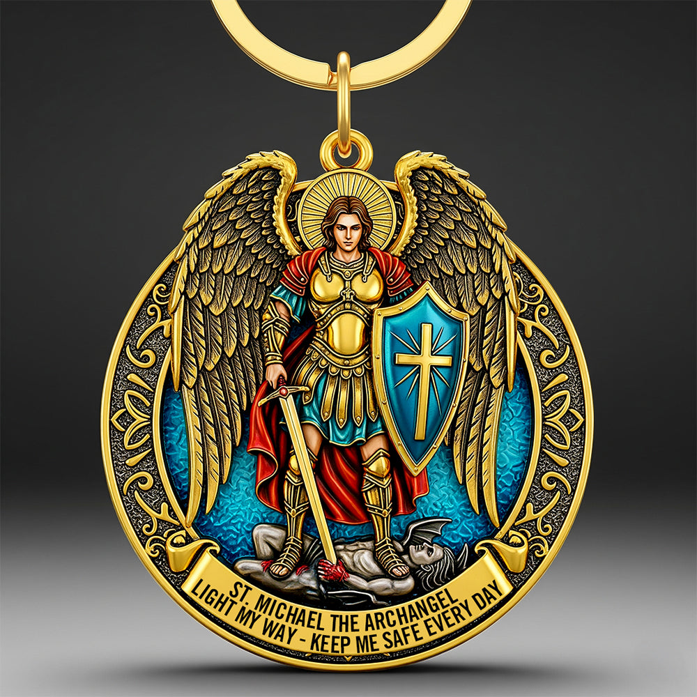 St. Michael the Archangel Keychain – Personalized Gifts for Catholics Keychains PopCulturePrints