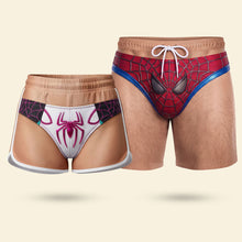 Load image into Gallery viewer, Unleash Your Superhero Spirit - Chaos Couple Beach Shorts Set - Personalized Gift for Couples
