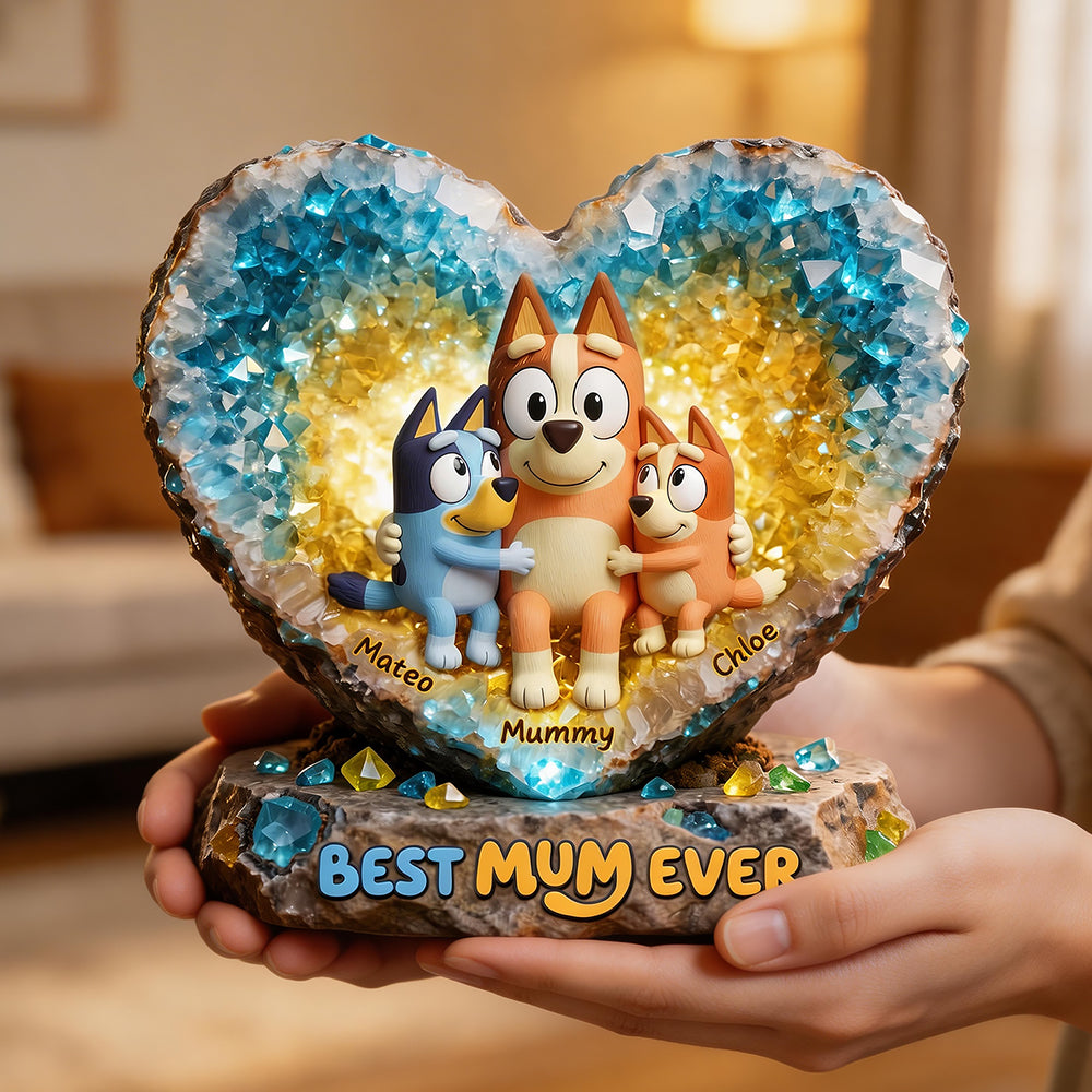 Best Mum Ever - Personalized Acrylic Plaque for Mom, Grandma & Special Women Shaped Plaques PopCulturePrints