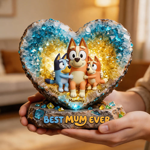 Best Mum Ever - Personalized Acrylic Plaque for Mom, Grandma & Special Women Shaped Plaques PopCulturePrints