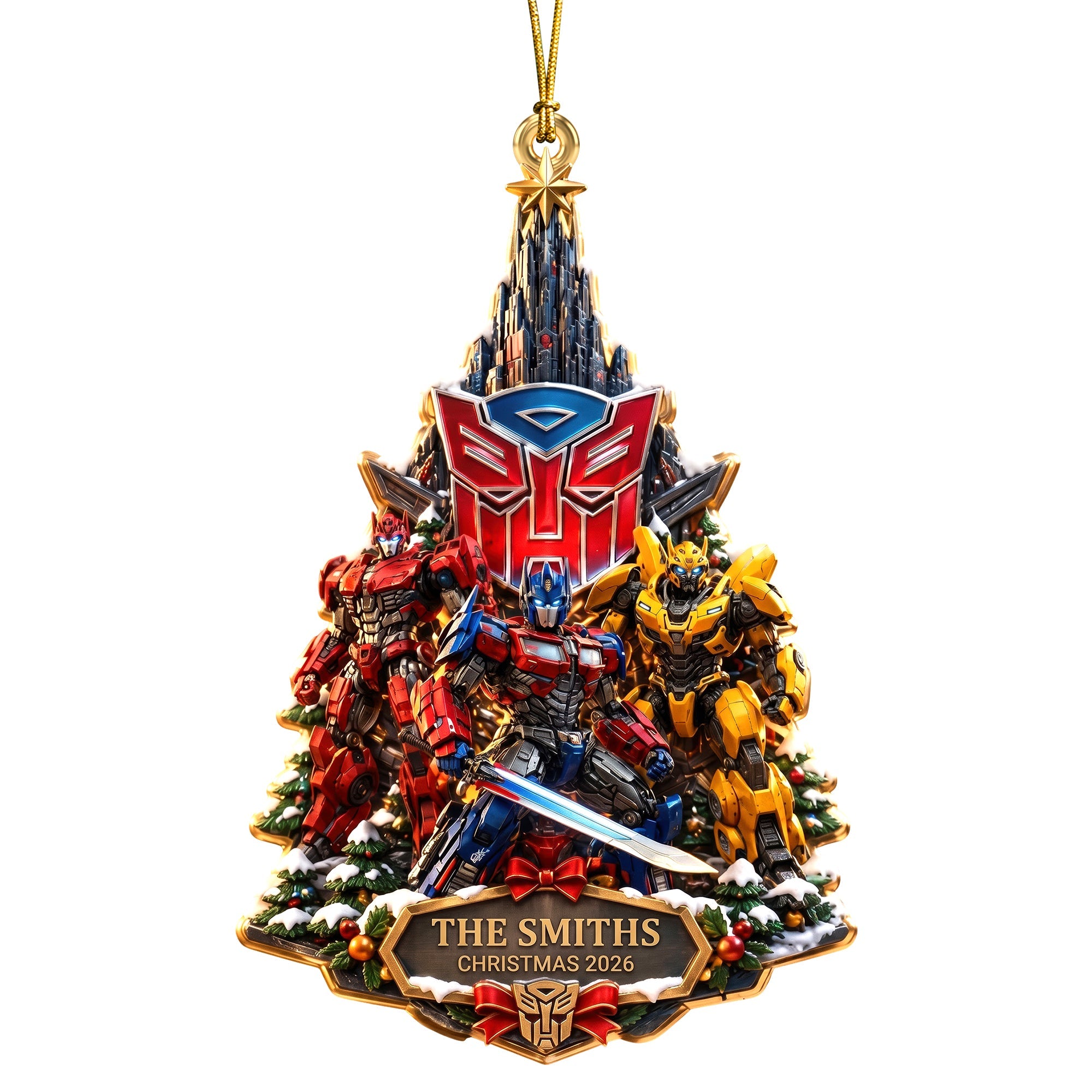Celebrate Christmas with a High-Tech Twist - Personalized Robotics Ornament for All Ages Ornament PopCulturePrints