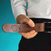Load image into Gallery viewer, Personalized Secret Message Men's Belt for Couples Belts PopCulturePrints
