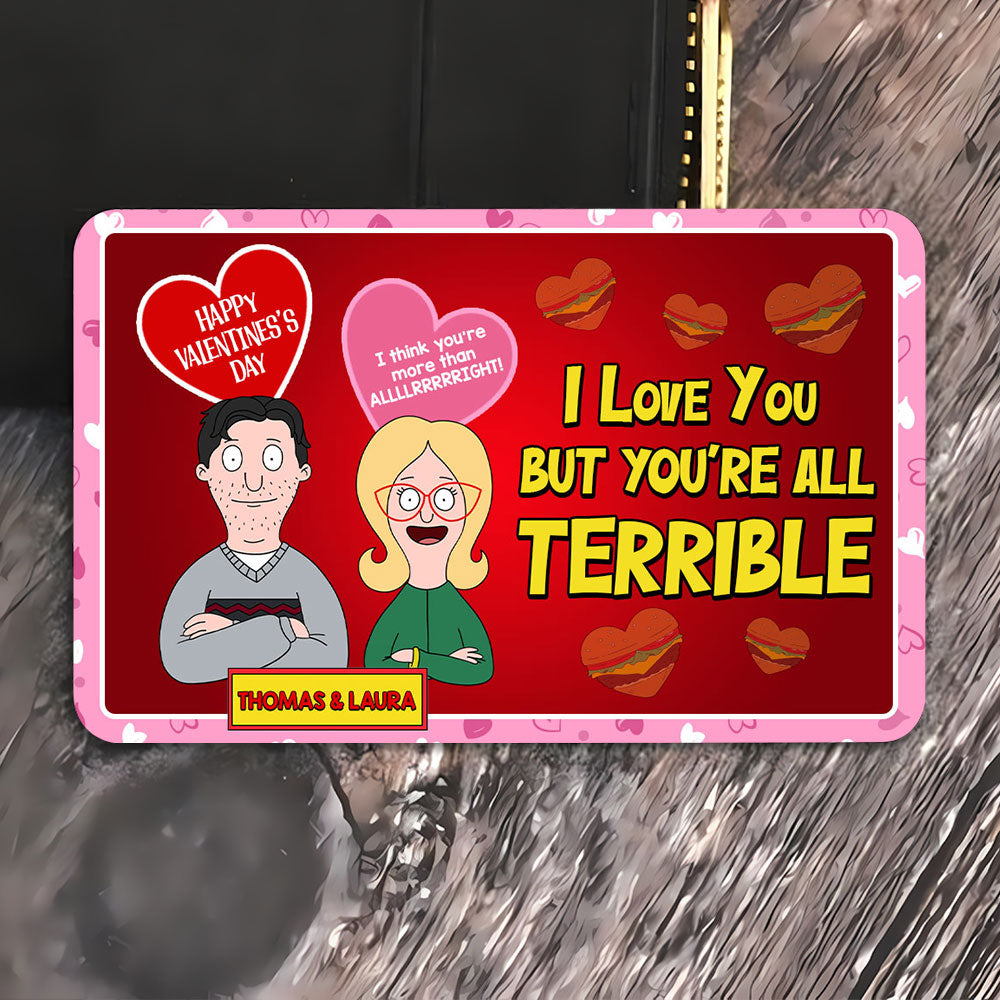 Personalized Funny Couple Wallet Card Wallet Card PopCulturePrints