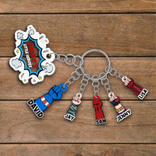 Load image into Gallery viewer, Custom Superhero Keychain for Mom Keychains PopCulturePrints
