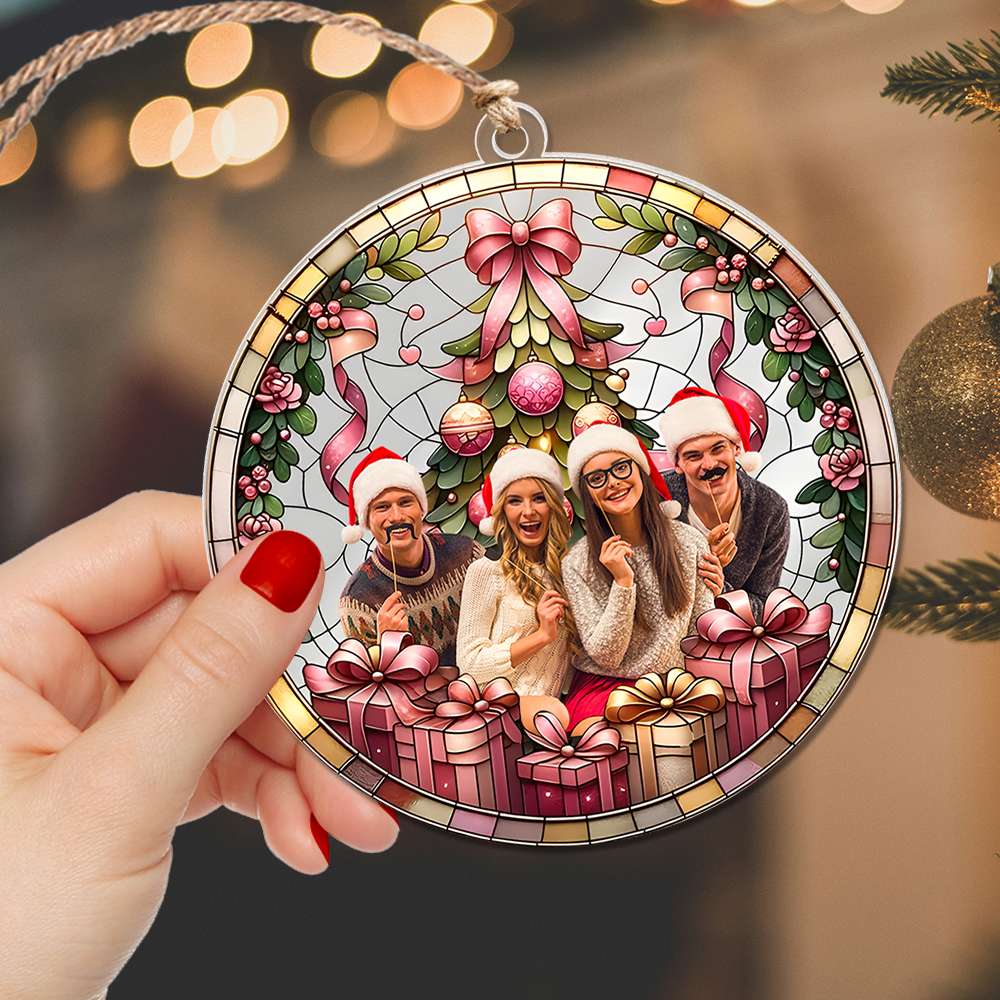 Personalized Christmas Ornament for Friends - Custom Photo Keepsake Ornament PopCulturePrints
