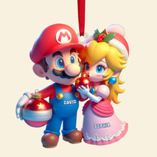 Load image into Gallery viewer, Custom Couple Christmas Ornament - Personalized Gaming Keepsake for Valentine&#39;s Day Gifts Ornament PopCulturePrints
