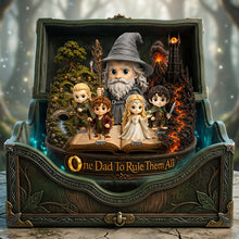 Load image into Gallery viewer, One Dad To Rule Them All - Personalized Dad's Legendary Quest Plaque - Perfect Gift for Dads, Grandpas, and More Shaped Plaques PopCulturePrints
