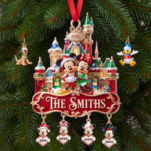 Load image into Gallery viewer, "Gather 'Round the Snow Castle - A Family Keepsake for Christmas" - Personalized Family Ornament - Gift for Parents, Grandparents, and Loved Ones
