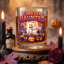 Load image into Gallery viewer, Forever Haunted - Custom Halloween Round Glass Gift for Couples

