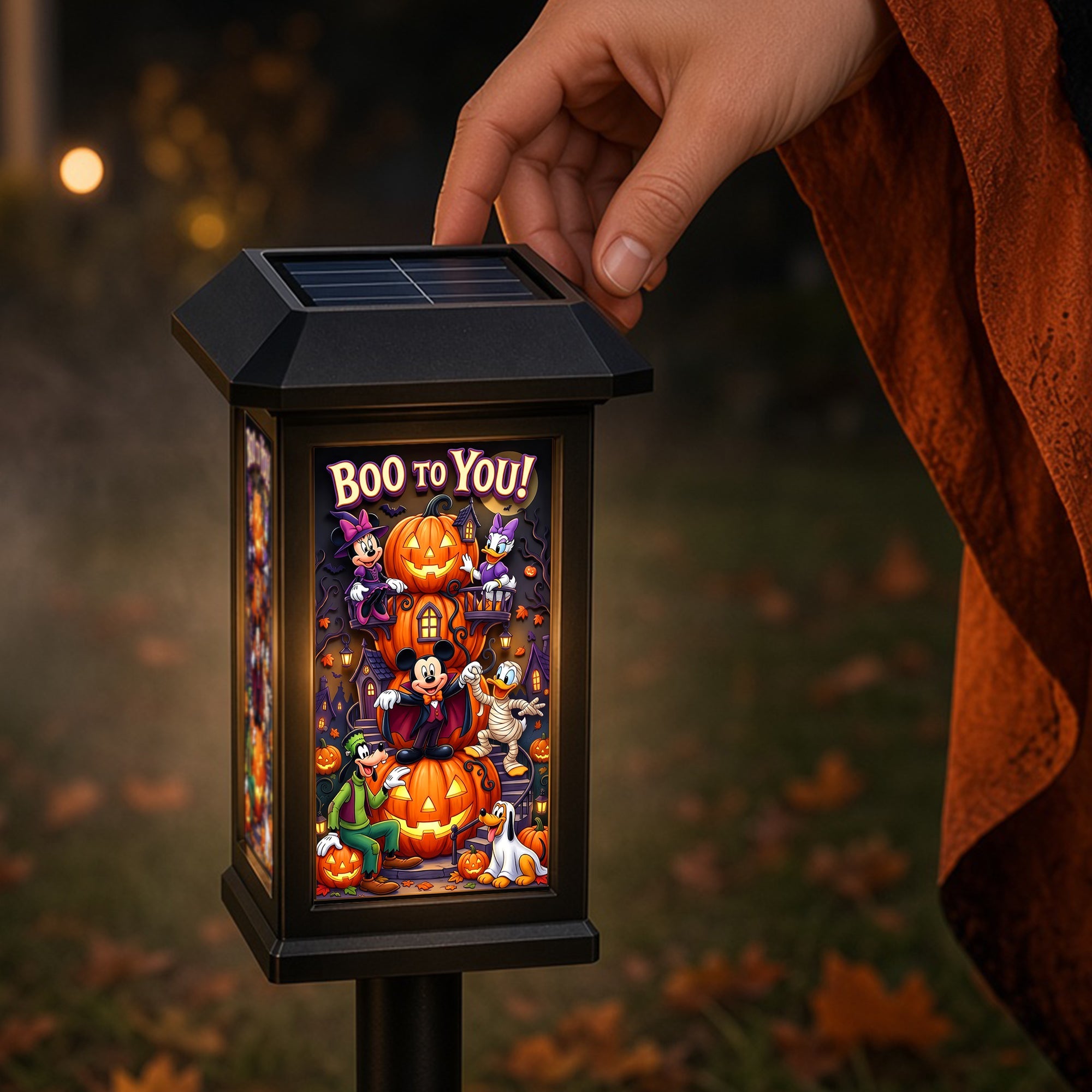 Boo To You Garden Lamp - Personalized Halloween Gift for Spooky Nights